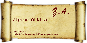 Zipser Attila névjegykártya